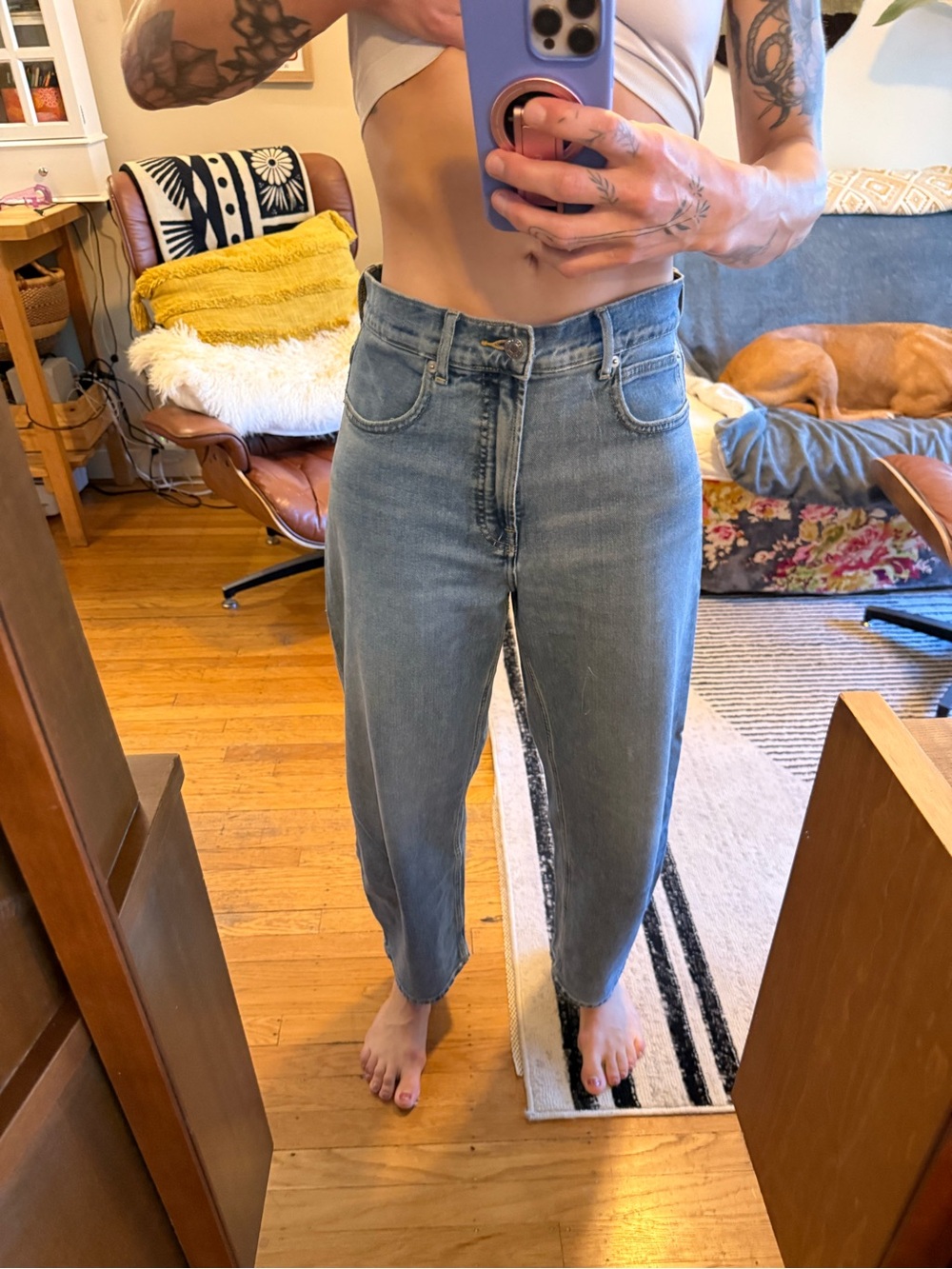 Everlane Light Blue Straight-Leg Women's Jeans